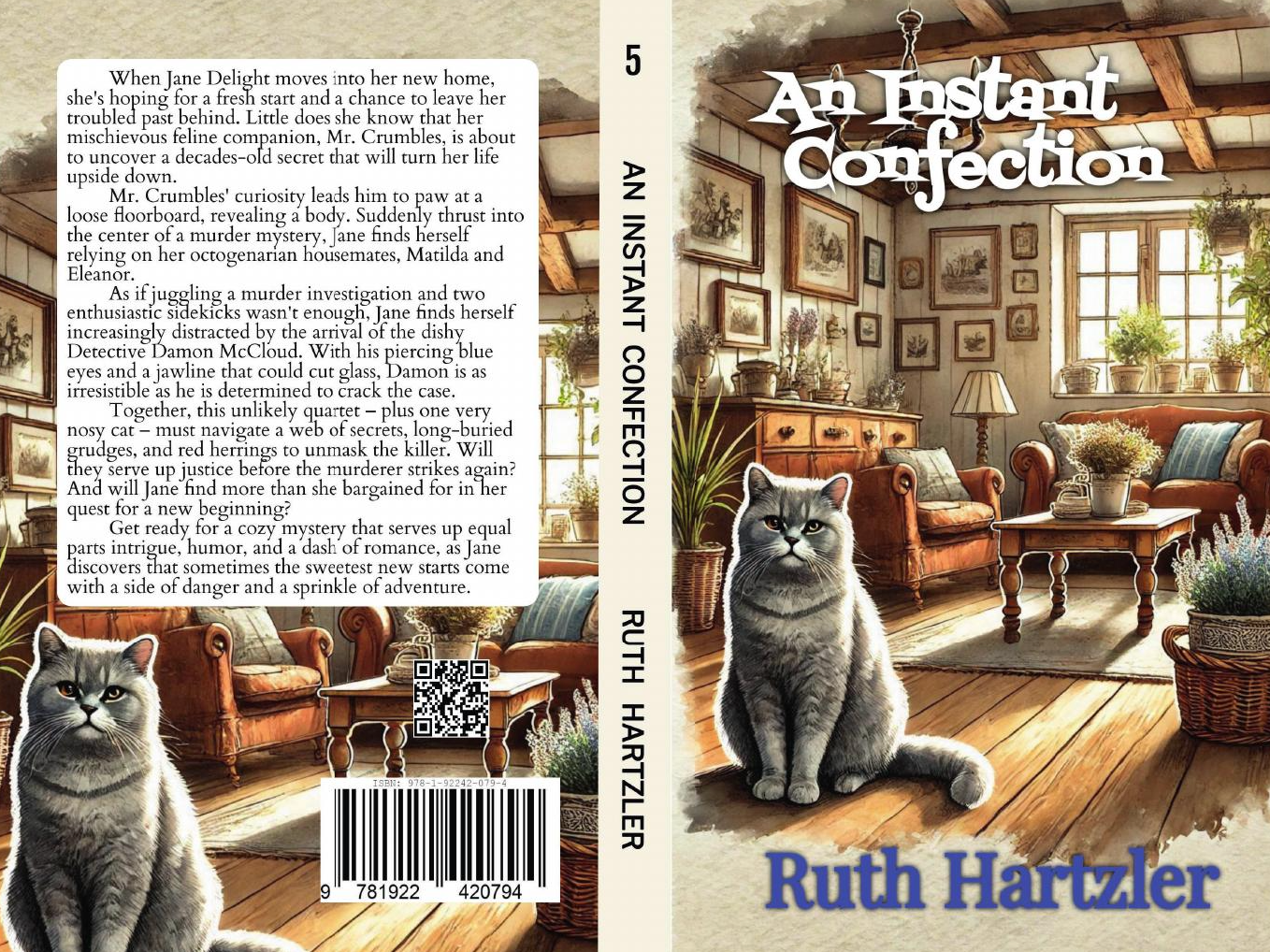 An Instant Confection PAPERBACK cozy mystery with cats