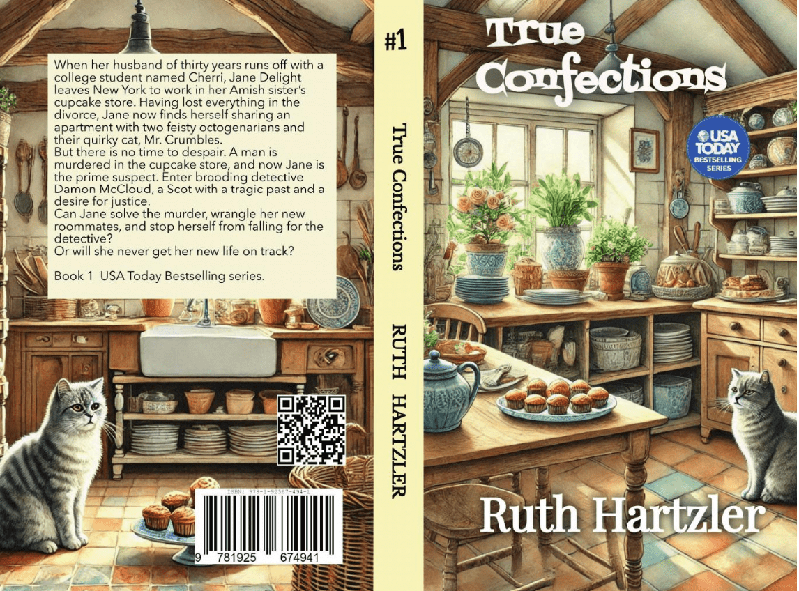 True Confections PAPERBACK cozy mystery with cats full cover