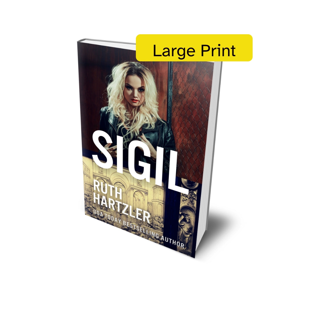 sigil large print paperback archaeological action adventure ruth hartzler