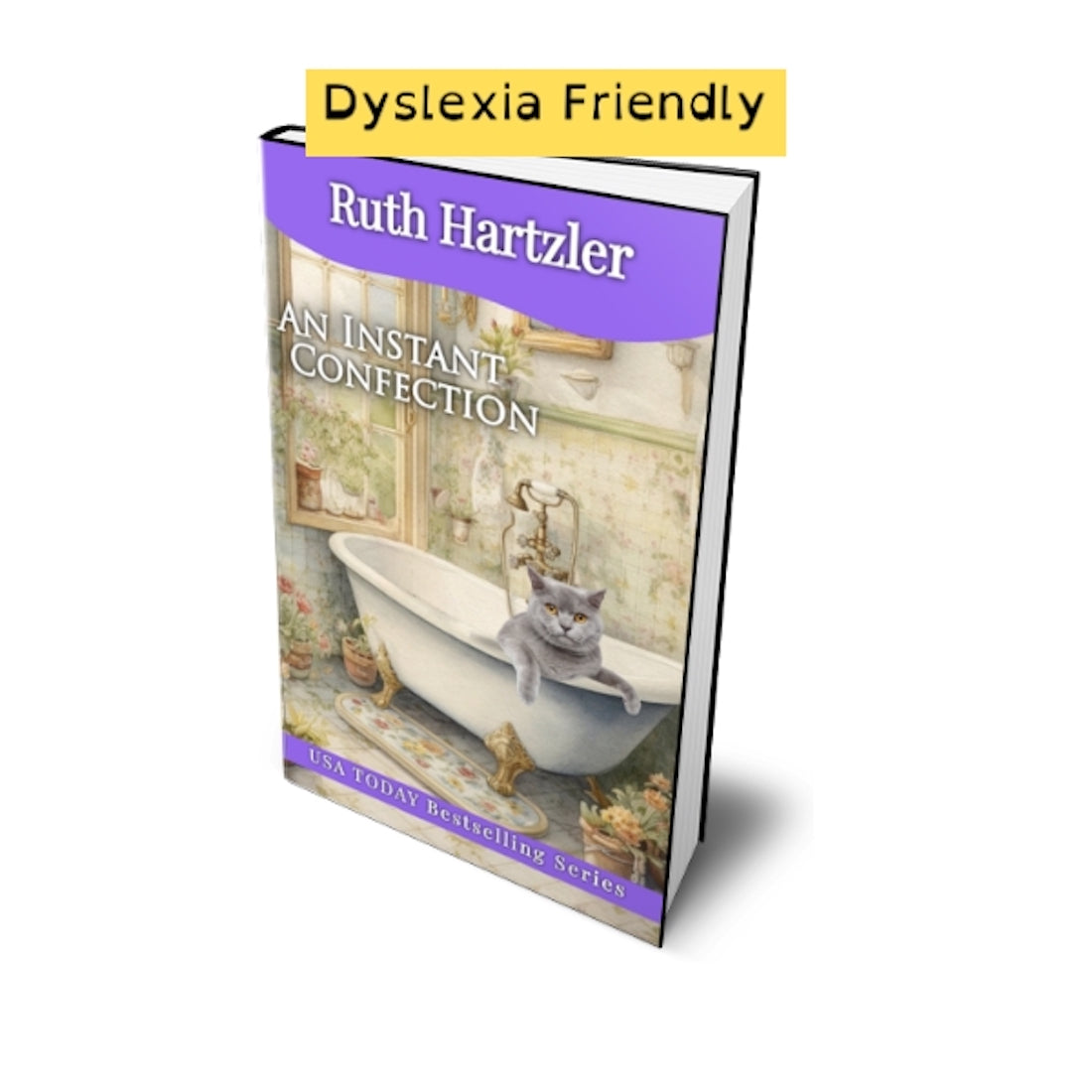 An Instant Confection Dyslexia Friendly paperback book cozy mystery ruth hartzler