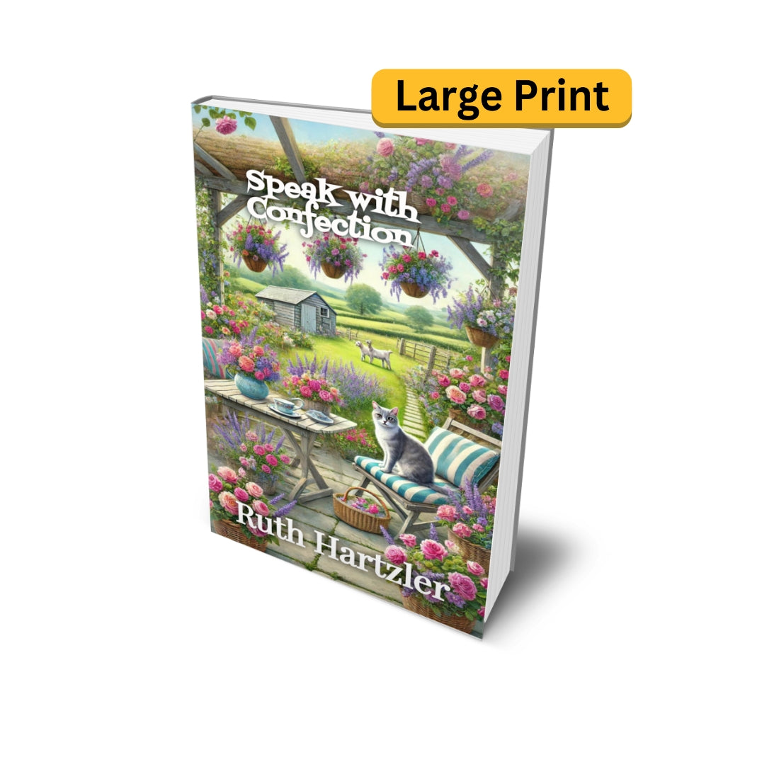 Speak with Confection Large Print paperback  cozy mystery