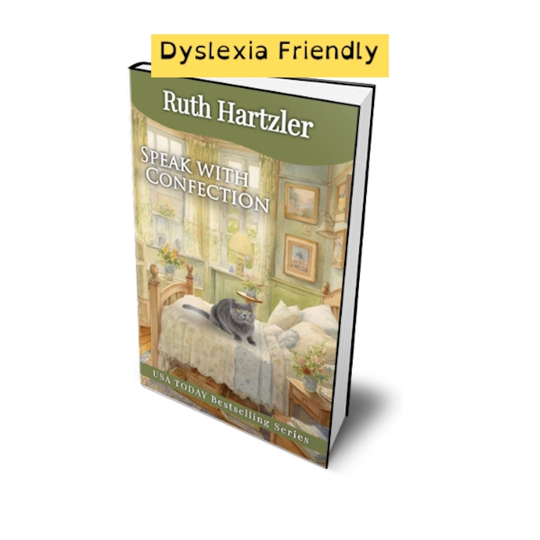 Speak with Confection Dyslexia Friendly cozy mystery ruth hartzler